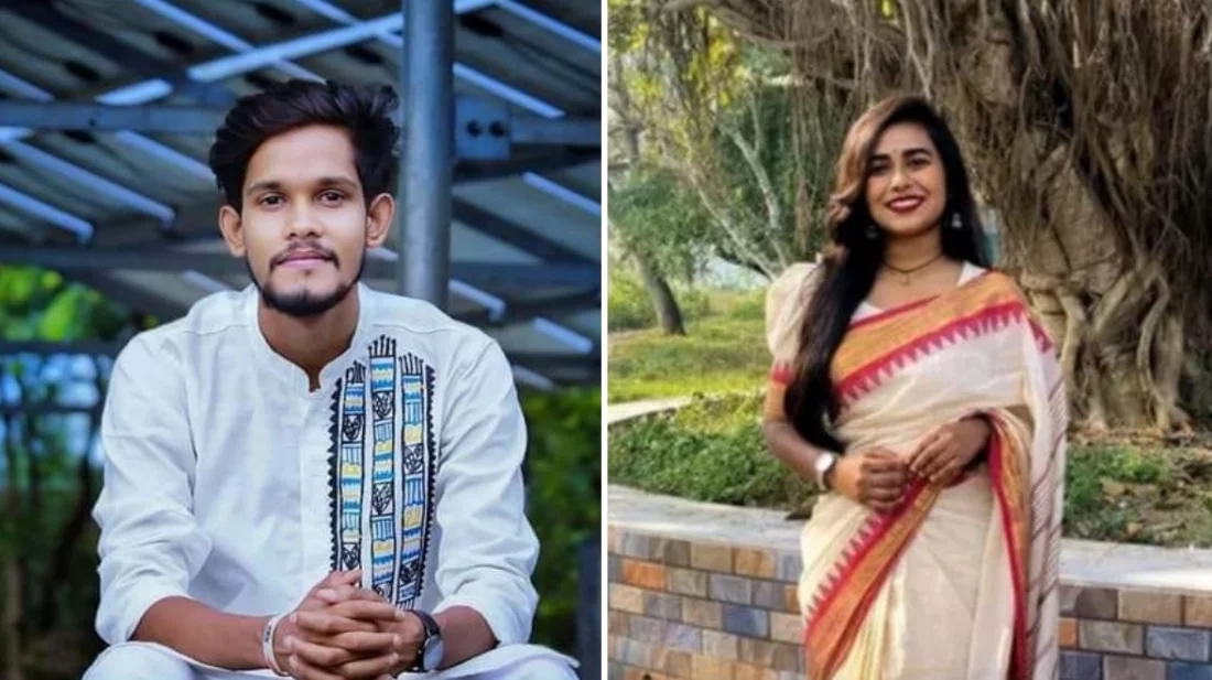 সৈকত রায়হান ও শাহরিন আরিয়ানা। কোলাজ: ইত্তেফাক