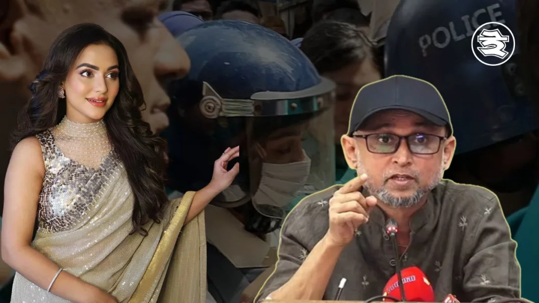 মোস্তফা সরয়ার ফারুকী ও নুসরাত ফারিয়া। ছবি: সংগৃহীত