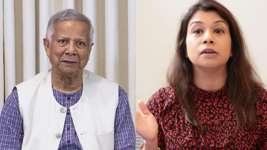 প্রধান উপদেষ্টা ড. মুহাম্মদ ইউনূস ও টিউলিপ সিদ্দিক।