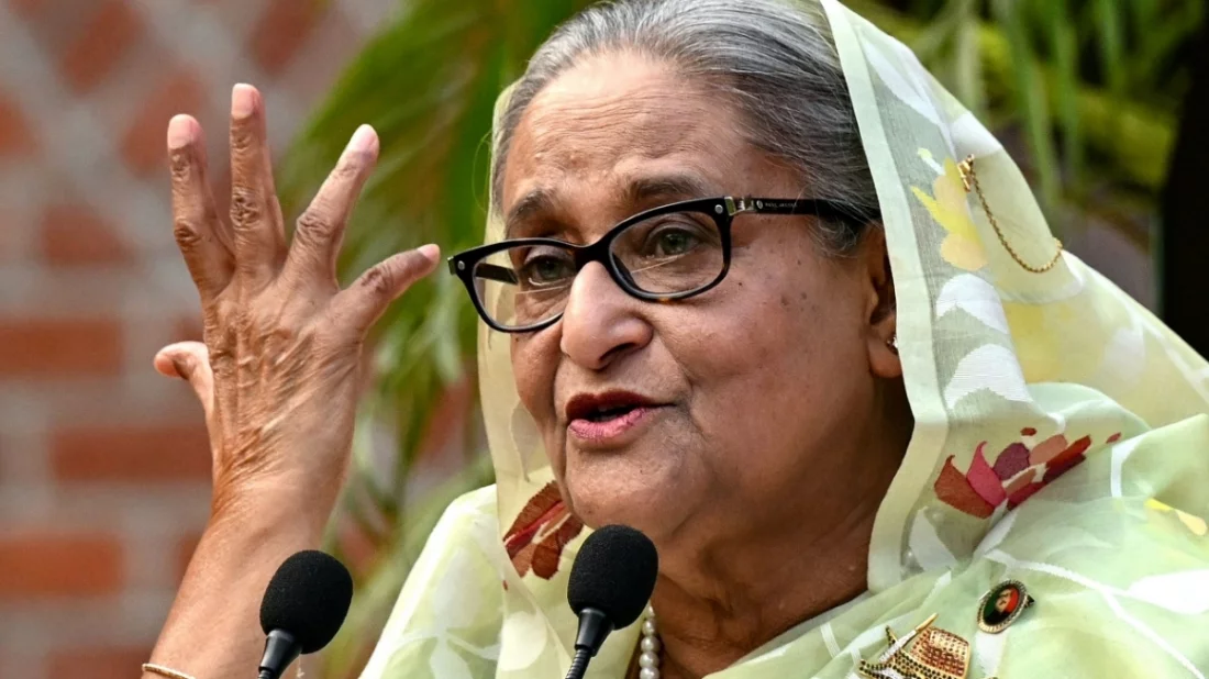 বাংলাদেশের ক্ষমতাচ্যুত প্রধানমন্ত্রী শেখ হাসিনা।