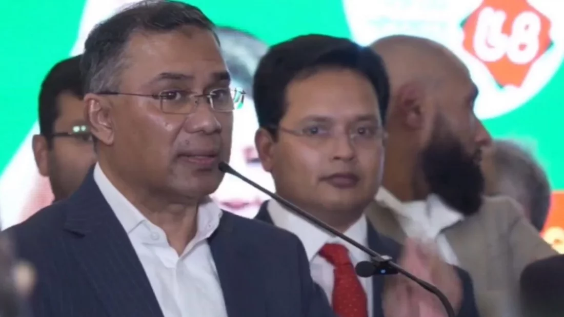 লন্ডনে যুক্তরাজ্য বিএনপি আয়োজিত বিজয় দিবস উপলক্ষ্যে এক আলোচনা সভায় বিএনপির ভারপ্রাপ্ত চেয়ারম্যান তারেক রহমান। ছবি: সংগৃহীত