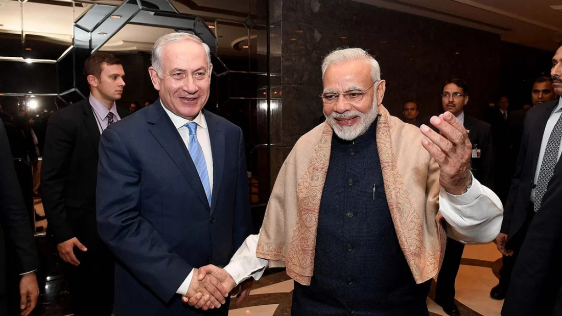 ইসরায়েলি প্রধানমন্ত্রী নেতানিয়াহুর সঙ্গে নরেন্দ্র মোদি। ছবি সংগৃহীত
