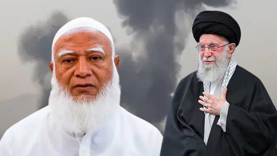 জাতীয় সংসদের বিরোধীদলীয় নেতা ও জামায়াতে ইসলামীর আমির ড. শফিকুর রহমান ও ইরানের সর্বোচ্চ ধর্মীয় নেতা আয়াতুল্লাহ আলী খামেনি। ফাইল ছবি