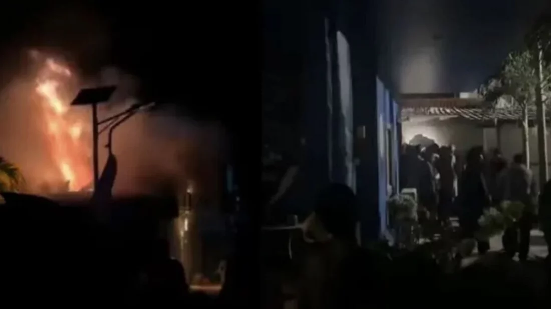 মালদ্বীপে গ্যাস সিলিন্ডার বিস্ফোরণে আগুন ছড়িয়ে পড়ে। ছবি: সংগৃহীত