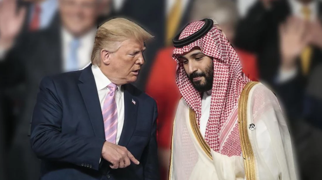 ট্রাম্পের সঙ্গে সৌদি যুবরাজ। ছবি সংগৃহীত