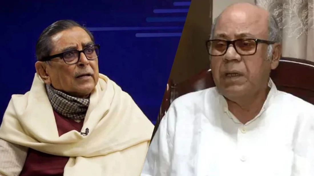 আওয়ামী লীগের সভাপতিমণ্ডলীর সদস্য কামরুল ইসলাম ও ওয়ার্কার্স পার্টির সভাপতি রাশেদ খান মেনন। ফাইল ছবি