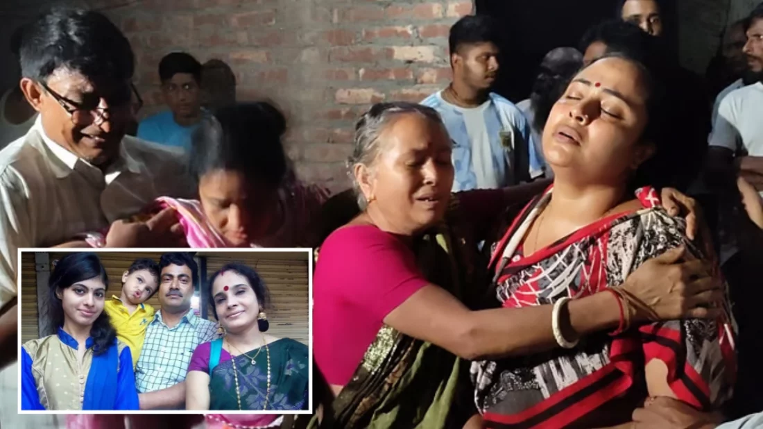 রংপুরে একই পরিবারের চারজনকে হত্যার ঘটনায় স্বজনদের আহাজারি। ছবি: সংগৃহীত