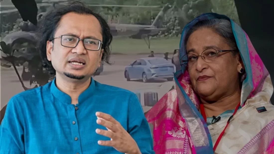 সংবাদ সম্মেলনে সাংবাদিকদের প্রশ্নের জবাবে প্রধানমন্ত্রীর তথ্য ও সম্প্রচারবিষয়ক উপদেষ্টা ডা. জাহেদ উর রহমান। ছবি: কোলাজ ইত্তেফাক