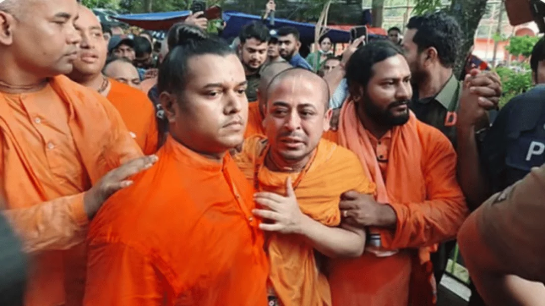 চিন্ময় কৃষ্ণ দাস ব্রহ্মচারী। ফাইল ছবি
