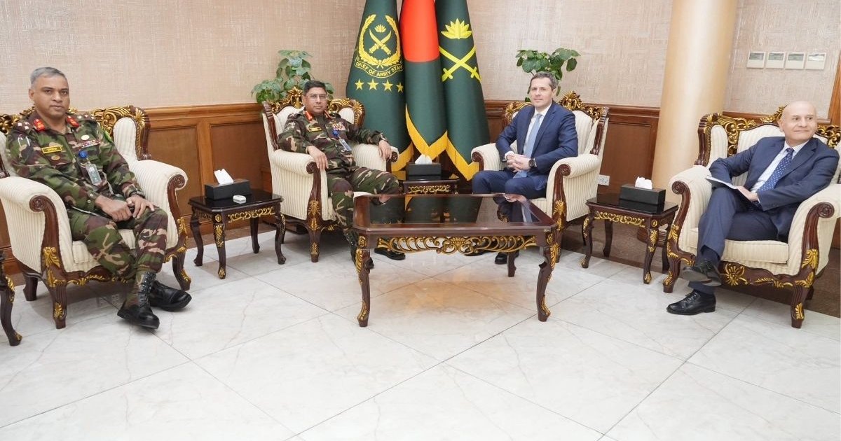 সেনাপ্রধানের সঙ্গে ইতালির প্রতিরক্ষা মন্ত্রণালয়ের প্রতিনিধি দলের সাক্ষাৎ