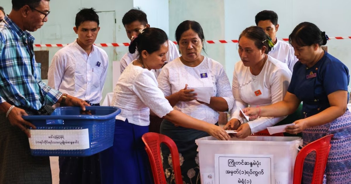 মিয়ানমারে নির্বাচনের চূড়ান্ত পর্ব সম্পন্ন, জয়ের পথে সেনাবাহিনী সমর্থিত দল