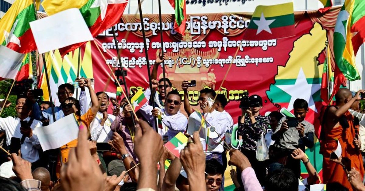 রোহিঙ্গা-গণহত্যা মামলার বিরুদ্ধে মিয়ানমারে প্রতিবাদ