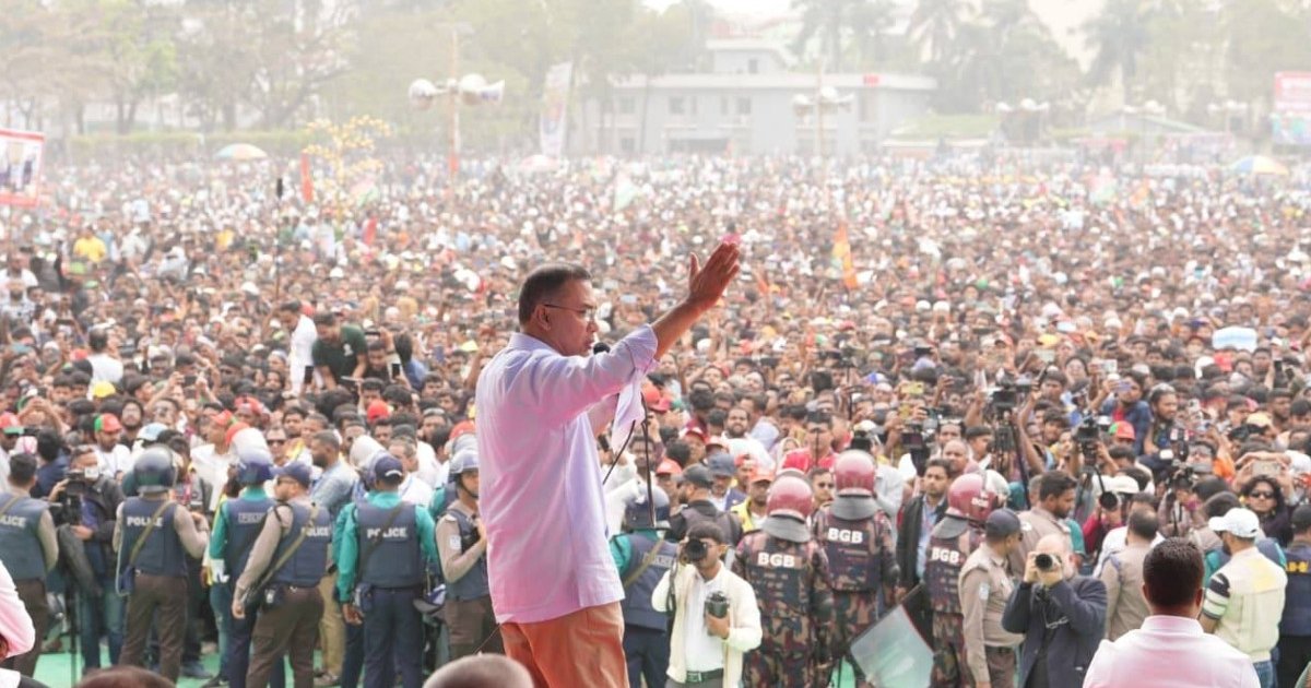 ৮ ফেব্রুয়ারি নয়াপল্টনে তারেক রহমানের শেষ নির্বাচনী প্রচারণা