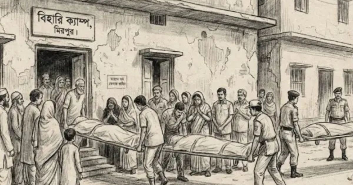 মিরপুরে বিহারি ক্যাম্প থেকে দুই শিশুসহ একই পরিবারের চারজনের মরদেহ উদ্ধার