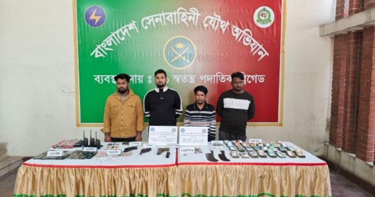 মাদক ও দেশি-বিদেশি অস্ত্রসহ ‘পিচ্চি মাসুম’ ও তার ৩ সহযোগী গ্রেপ্তার