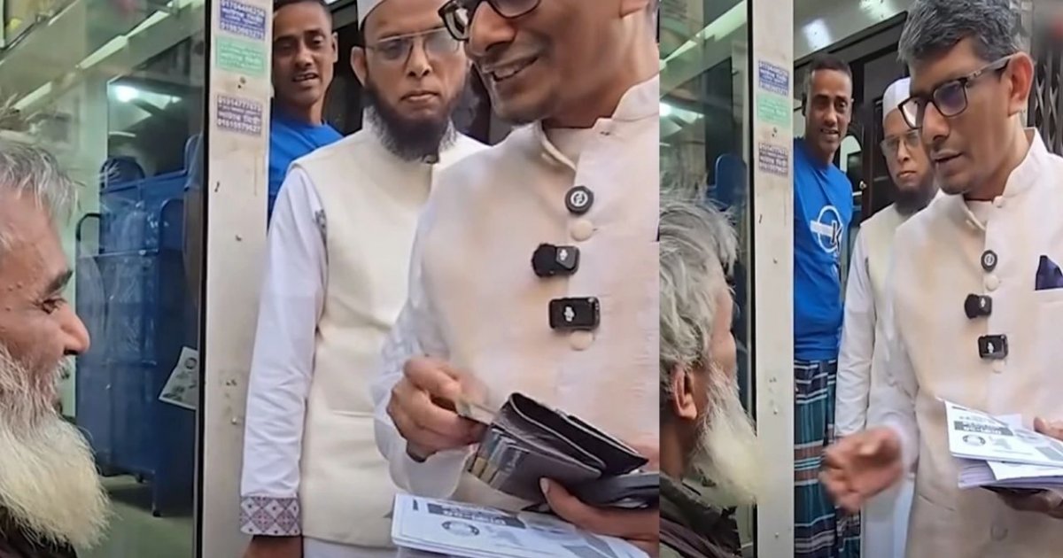 পান বিক্রেতার হাতে টাকা গুঁজে দেওয়ার ভিডিও ভাইরাল, ক্ষমা চাইলেন  ব্যারিস্টার শাহরিয়ার