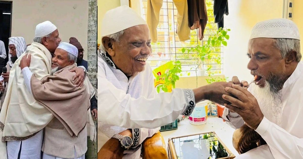 ফলাফল পেয়ে প্রতিদ্বন্দ্বী প্রার্থীর বাড়িতে বিজয়ী প্রার্থী, সঙ্গে নিলেন মিষ্টি