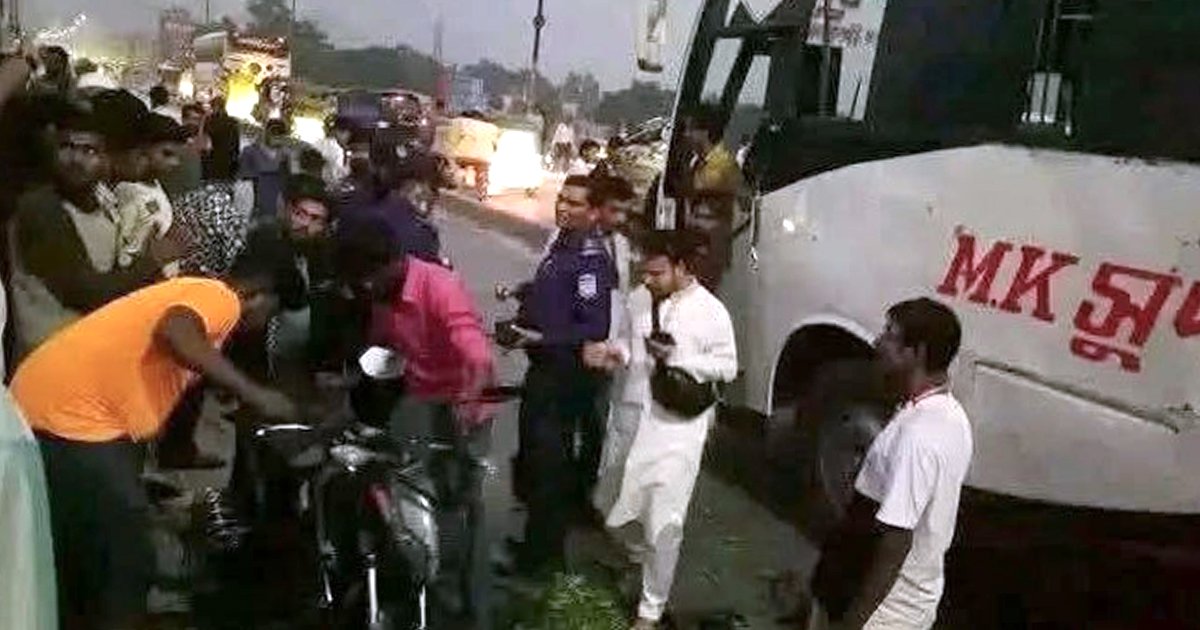 ময়মনসিংহে বাস-মোটরসাইকেলের মুখোমুখি সংঘর্ষে প্রাণ গেলো যুবকের