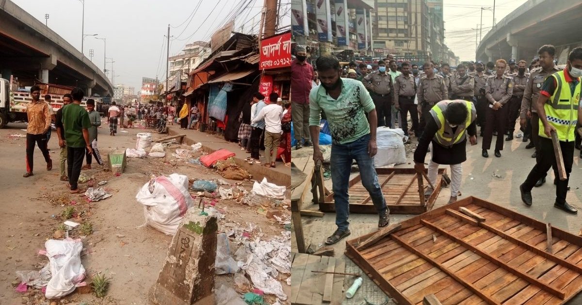 ম্যাজিস্ট্রেট চলে যেতেই রাস্তার দুই পাশ হকারদের দখলে