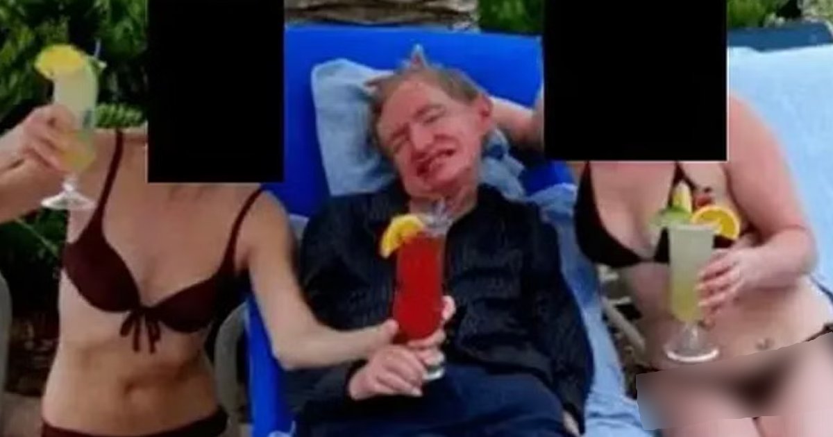 বিকিনি পরা দুই নারীর সঙ্গে স্টিফেন হকিং, চাঞ্চল্যকর ছবি ঘিরে তোলপাড়  