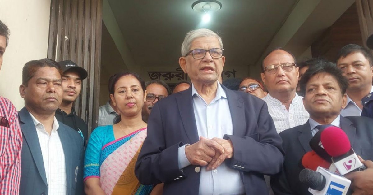 ঠাকুরগাঁওয়ে মেডিকেল কলেজের সিদ্ধান্ত হয়ে গেছে: মির্জা ফখরুল