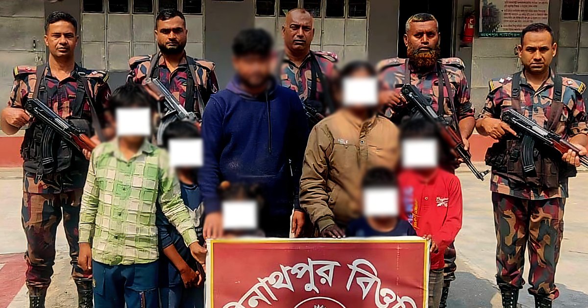 মহেশপুর সীমান্তে ৭ ভারতীয় নাগরিকসহ আটক ১১