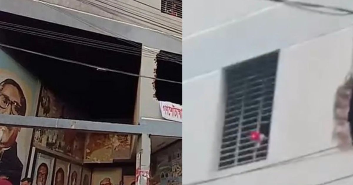 ভাঙা আওয়ামী লীগ কার্যালয়ে হঠাৎ বেজে উঠলো ৭ মার্চের ভাষণ