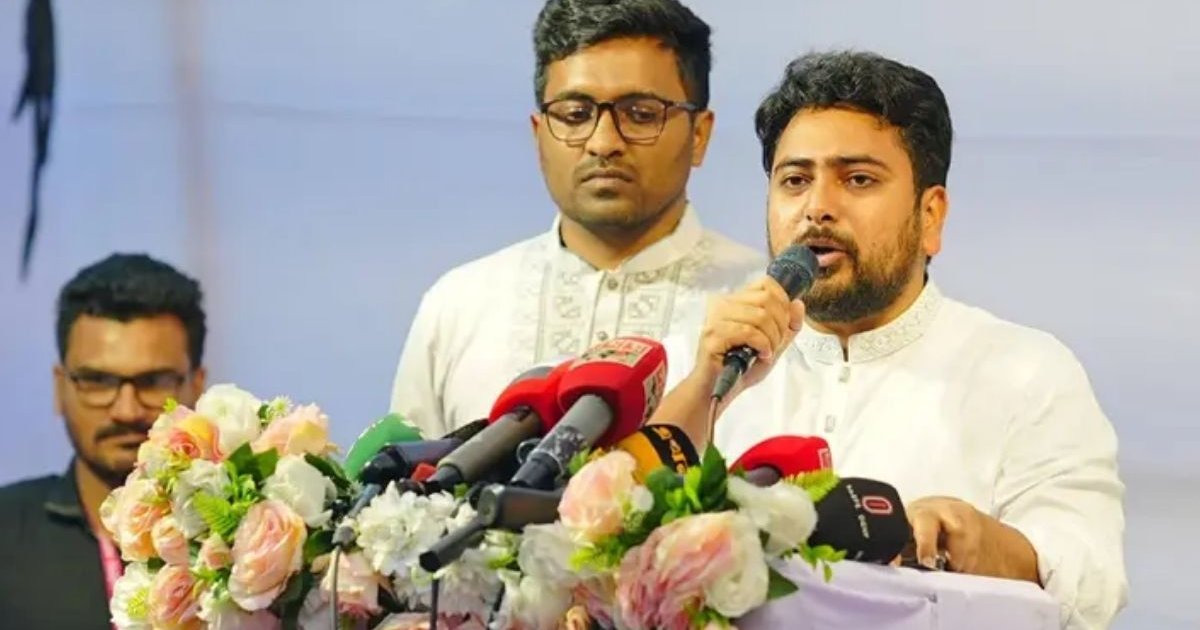 রাষ্ট্রপতির অপসারণ ও গ্রেফতারের দাবিতে নাহিদ ইসলামের বক্তব্য