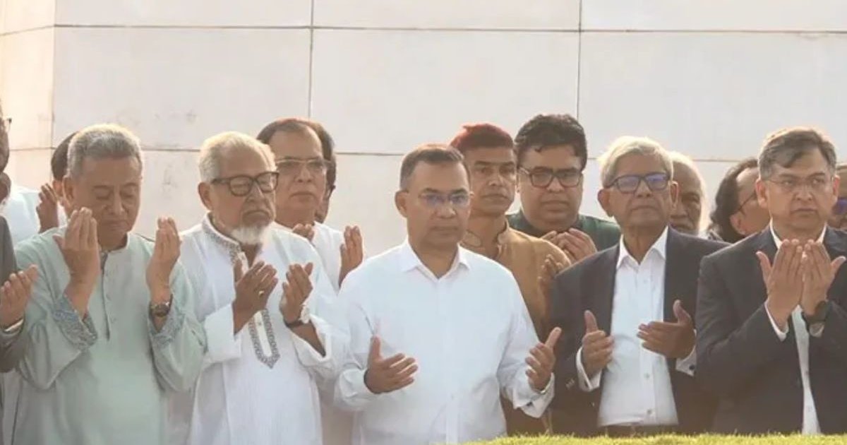 স্বাধীনতা দিবসে প্রধানমন্ত্রী তারেক রহমানের শ্রদ্ধা: জিয়া ও খালেদা জিয়ার সমাধিসৌধে পুষ্পস্তবক