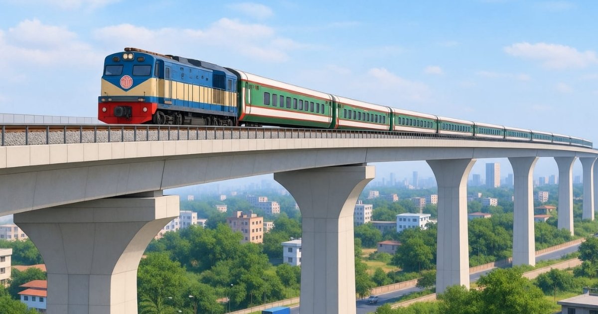 ঢাকা-কুমিল্লা নতুন উড়াল রেলপথ: চট্টগ্রামের দূরত্ব কমবে ৮০ কিমি, ব্যয় প্রায় ৮৪ হাজার কোটি টাকা