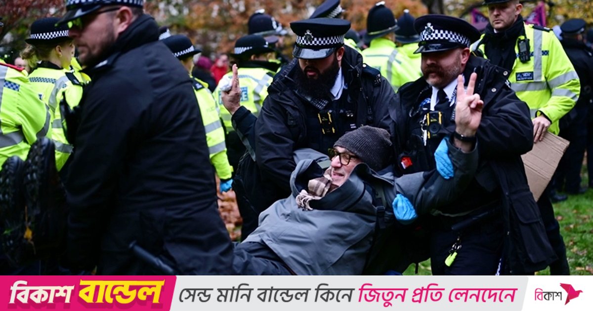 ‘আমি গণহত্যার বিরোধিতা করি’, লন্ডনে ফিলিস্তিনপন্থী বিক্ষোভে ৯০ জন গ্রেপ্তার