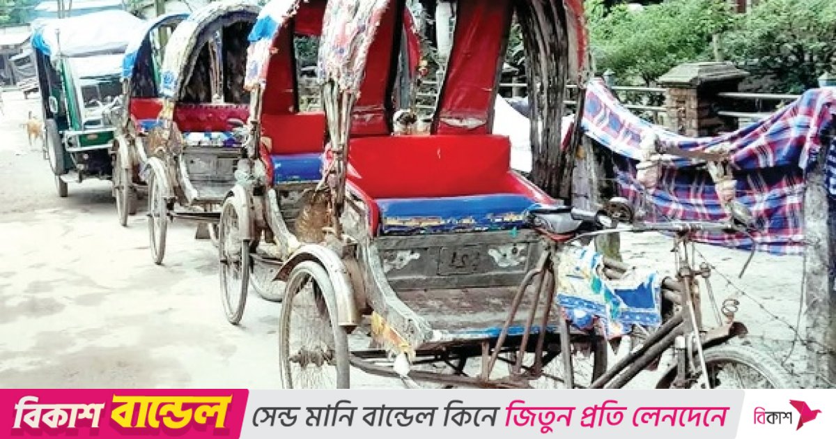 নীলফামারীতে বিলুপ্তির পথে প্যাডেলচালিত রিকশা