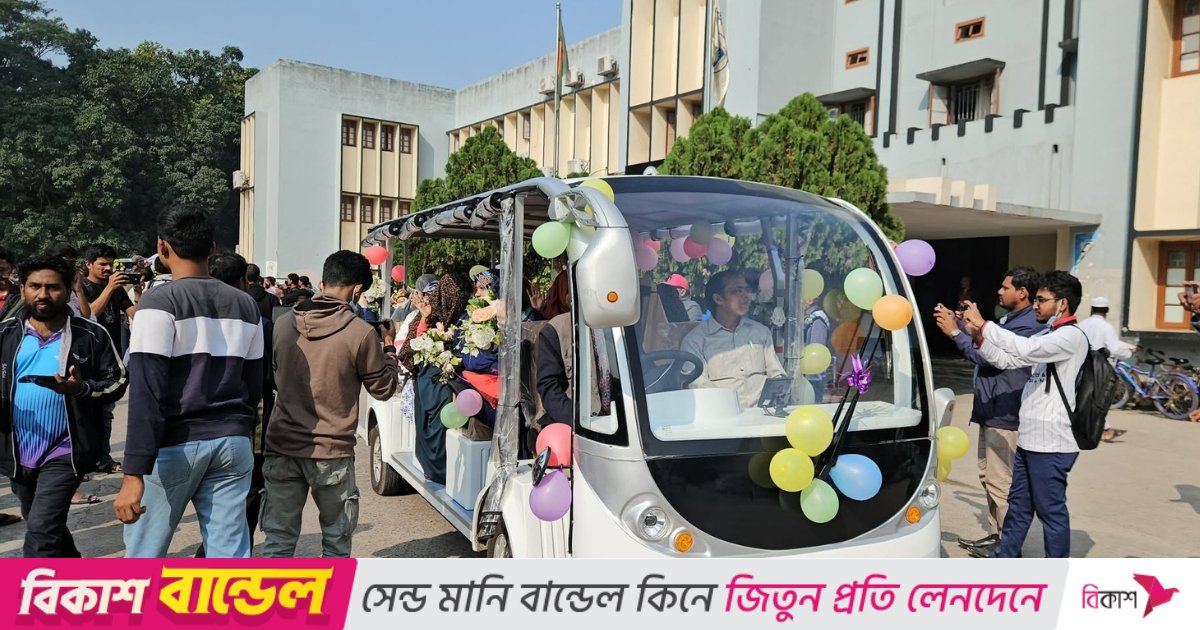 রাবিতে চালু হলো ই-কার, ৫ টাকার ঘোরা যাবে ক্যাম্পাস