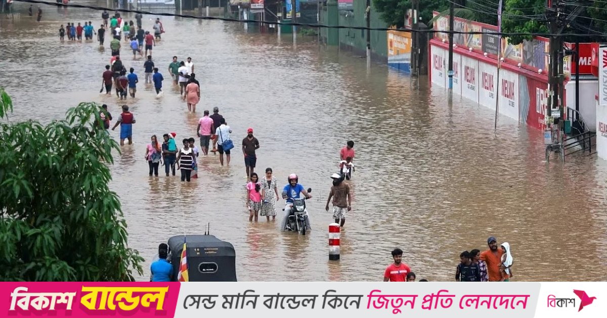 শ্রীলঙ্কায় বন্যা ও ভূমিধসে নিহত বেড়ে ৫৬, স্কুল-সরকারি অফিস বন্ধ