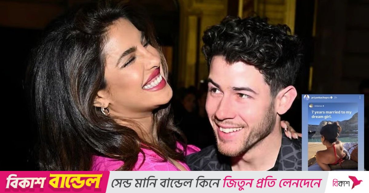 বিবাহবার্ষিকীতে প্রিয়াঙ্কাকে ‘ড্রিম গার্ল’ বললেন নিক জোনাস