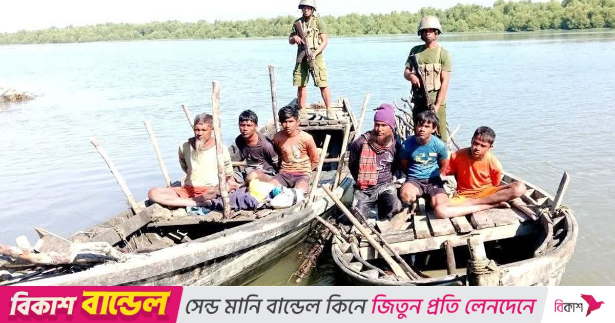নাফনদী থেকে নৌকাসহ ৬ জেলেকে আটক করলো আরাকান আর্মি