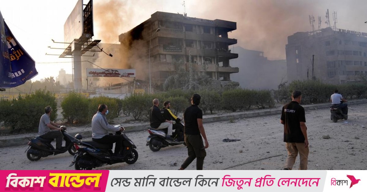 লেবাননে ইসরায়েলের ব্যাপক বিমান হামলা