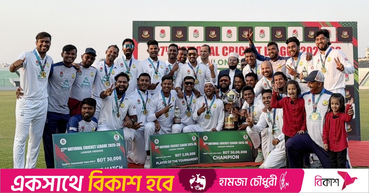 টি-টোয়েন্টির পর এবার লাল বলেও চ্যাম্পিয়ন রংপুর