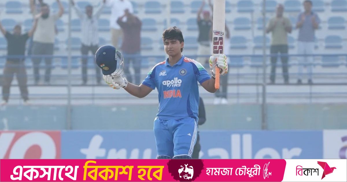 সর্বোচ্চ ছক্কার রেকর্ড গড়ে বৈভবের ১৭১, ভারতের ৪৩৩