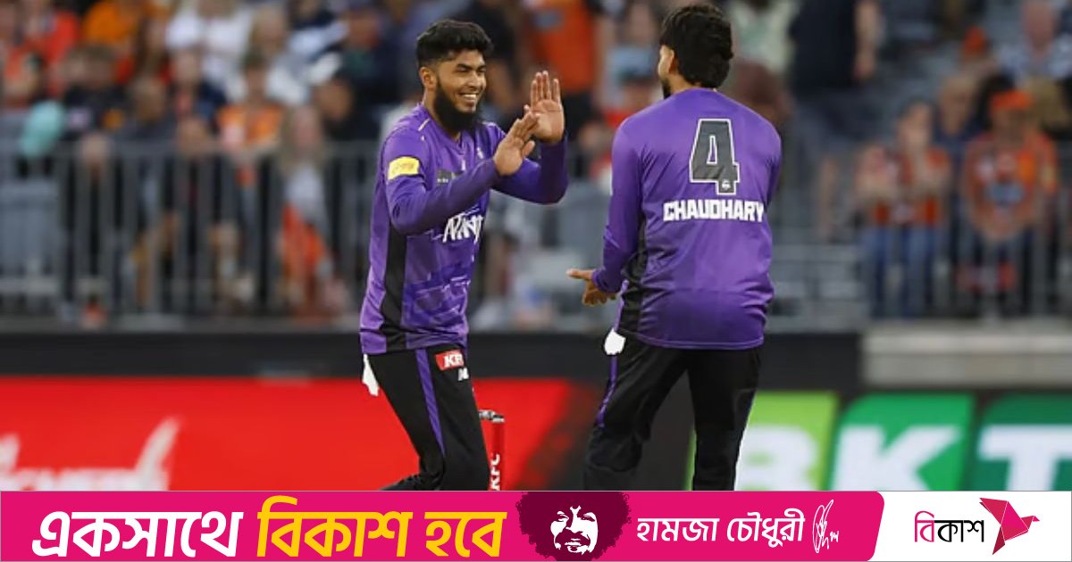 ৩ উইকেট নিয়ে রিশাদের ঝলক, জয় পেল হোবার্ট