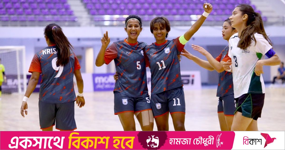 পাকিস্তানের জালে ৯ গোল দিয়ে চ্যাম্পিয়নের পথে বাংলাদেশ