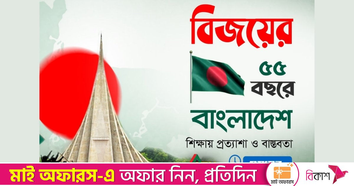 ‘বিজয়ের ৫৫ বছরে শিক্ষায় প্রত্যাশা ও বাস্তবতা’ শীর্ষক সাংস্কৃতিক আয়োজন