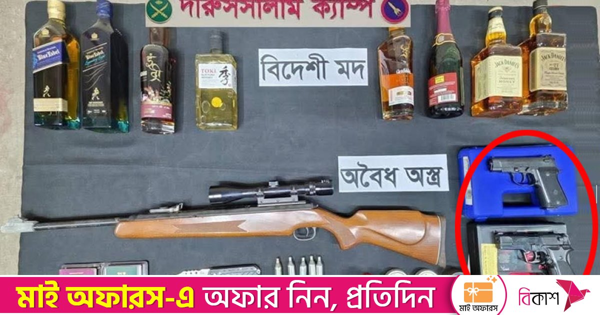 সেনাবাহিনীর অভিযানে উদ্ধার হলো পিস্তল, এজাহারে হয়ে গেল ‘পিস্তলসদৃশ বস্তু’