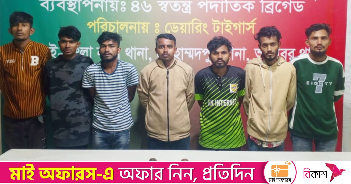 রায়েরবাজারে সামুরাইসহ কিশোর গ্যাংয়ের ৭ সদস্য গ্রেপ্তার
