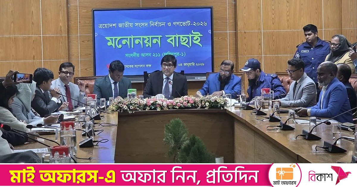 ফরিদপুর-১ আসনে ১৫ প্রার্থীর মনোনয়ন, কারওটাই বৈধ নয়