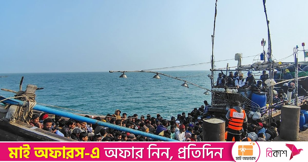 ‘ঝুঁপড়ি থেকে বেরিয়ে রোহিঙ্গাদের নতুন জীবনের স্বপ্ন’ থামছে অচেনা দ্বীপে