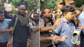 পরীক্ষা-চাকরিতে যোগ দিতে এলেই জুতার মালা ঝুলছে ছাত্রলীগ নেতাদের গলায় 