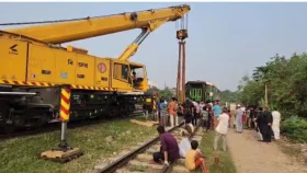 ব্রাহ্মণবাড়িয়ায় একই স্থানে ফের লাইনচ্যুত ট্রেন