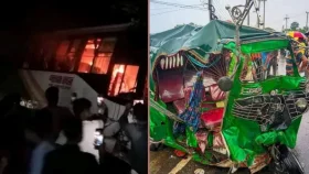 ময়মনসিংহে দুই স্থানে সড়ক দুর্ঘটনায় নিহত ৯