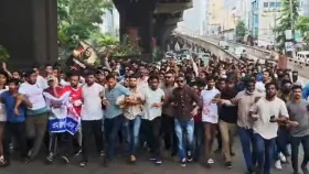 চট্টগ্রামে &lsquo;শতাধিক&rsquo; নেতা-কর্মী নিয়ে নিষিদ্ধ ছাত্রলীগের ঝটিকা মিছিল